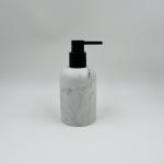 Kalala White Nature Marble Bathroom Accessories Set Round Shape With Black Pump