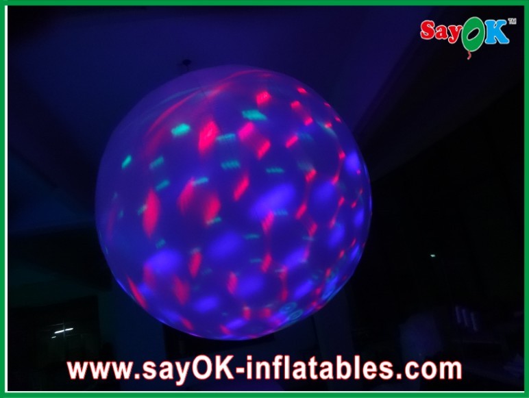 Multi Color Inflatable Lighting Decoration Inflatable Ball With Led Lights , Purple