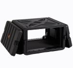 PP 6U 19 Inch Rack Mount Cabinet Black Color Built In Wheels