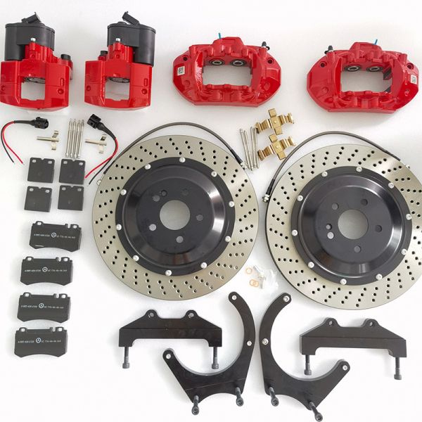 AMG4 Back Dual Rear Caliper 355x28mm Grey Cast Iron Brake Rotor Caliper