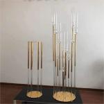 ZT-526 bling wedding candelabra centerpieces 12 arms gold with clear candle