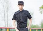 Polyester Cotton Cool Security Uniform Shirts Short Sleeve With Plain Dyed