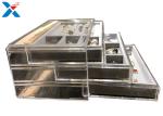 Clear Acrylic Makeup Organiser , Acrylic Jewelry Display Box With Velvet