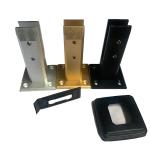 Bottom Groove Aluminum Handrail Profile Pre Buried Frameless Glass U Shaped