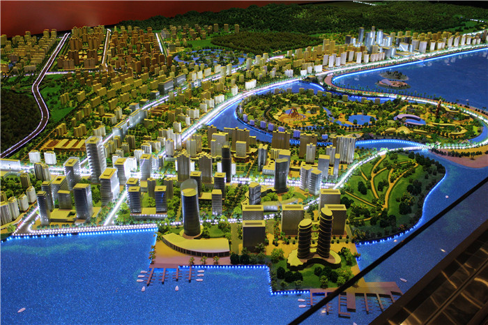 UAS villa resort landscape model , physical scale model
