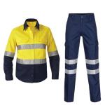 Reflective Strips Workwear Uniform For Construction Sites, Railway Docks Labor