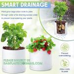 Nursery Growing Bags Large, 7.8x8.6 inches Biodegradable Fabric Seedling Grow