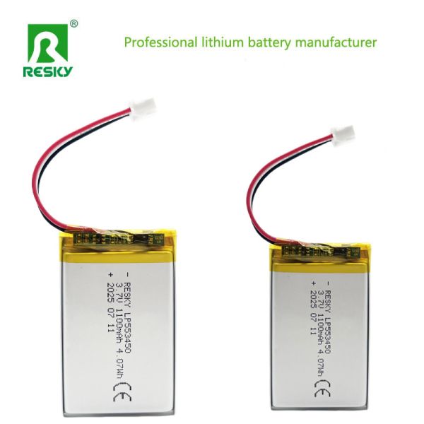 Rechargeable Lithium Batteries 553450 3.7V 1100mAh 1200mAh 4.07wh Storage Lipo Battery Cell