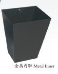 PULV Hotel Recycling Bins PU Leather Cover With Metal Inner