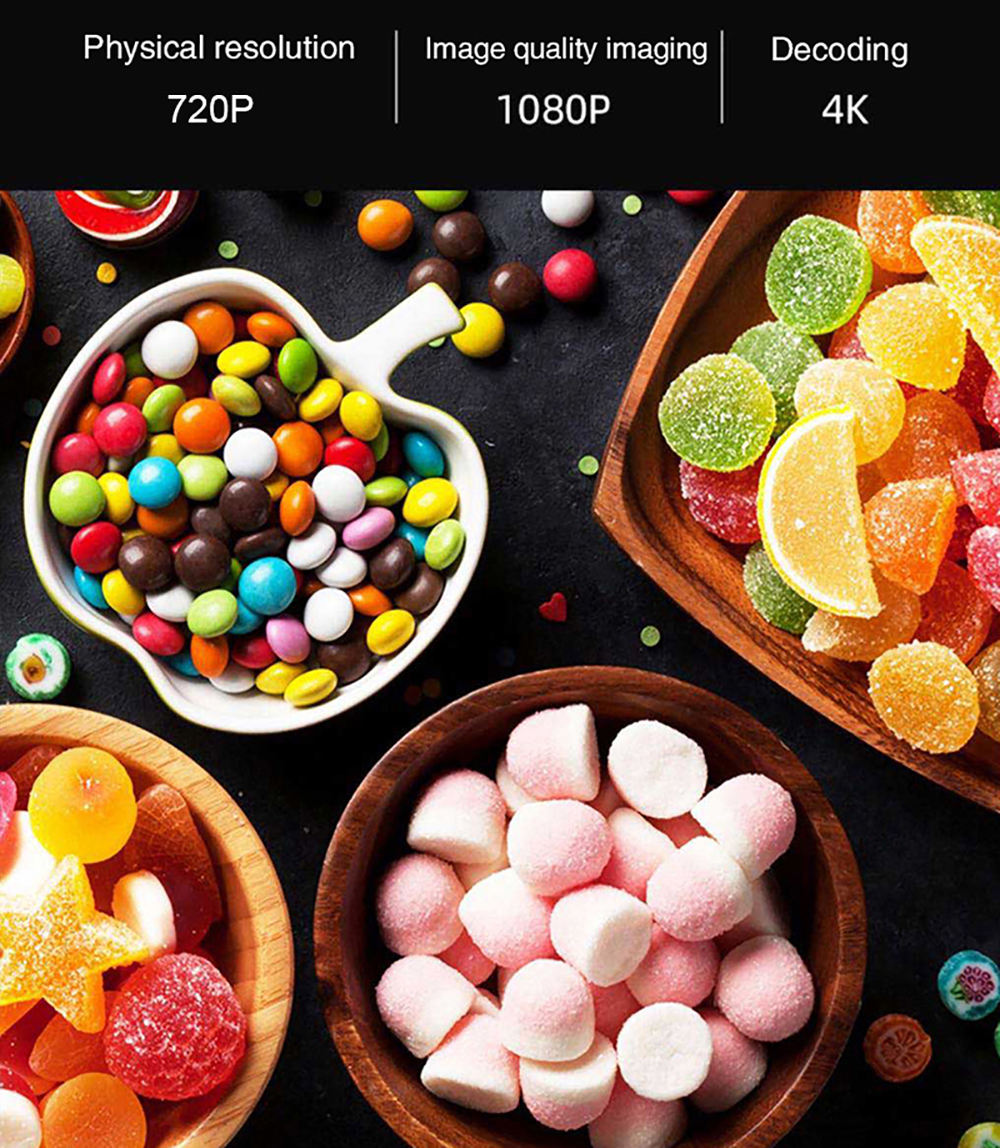 5G WiFi Bluetooth T269 Projector Android 9.0 720P 1080P 4K Support