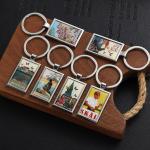 Resin Epoxy Photo Metal Keychain Ring Holder OEM ODM Acceptable