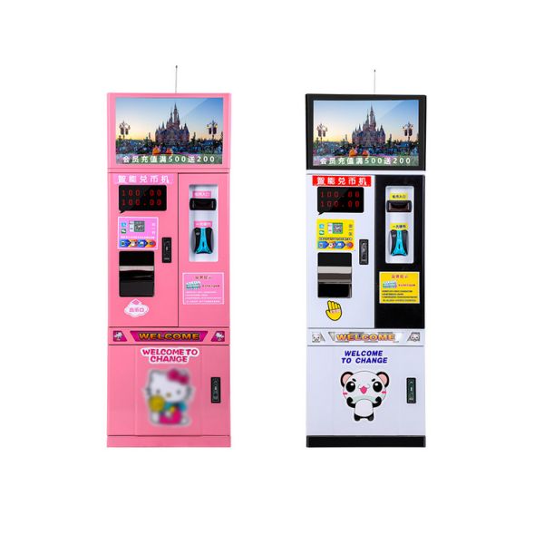 ICT bill acceptor Automatic Coin Change Machine Money Changer LED Coin Exchange Machines