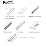 U Shape Led Aluminum Profile LED Strip Light Parts Aluminum Channel For Led