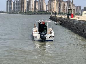 Wholesale 2023 7.6m long fiberglass fishing yacht with cabin on sea for water fun from china suppliers