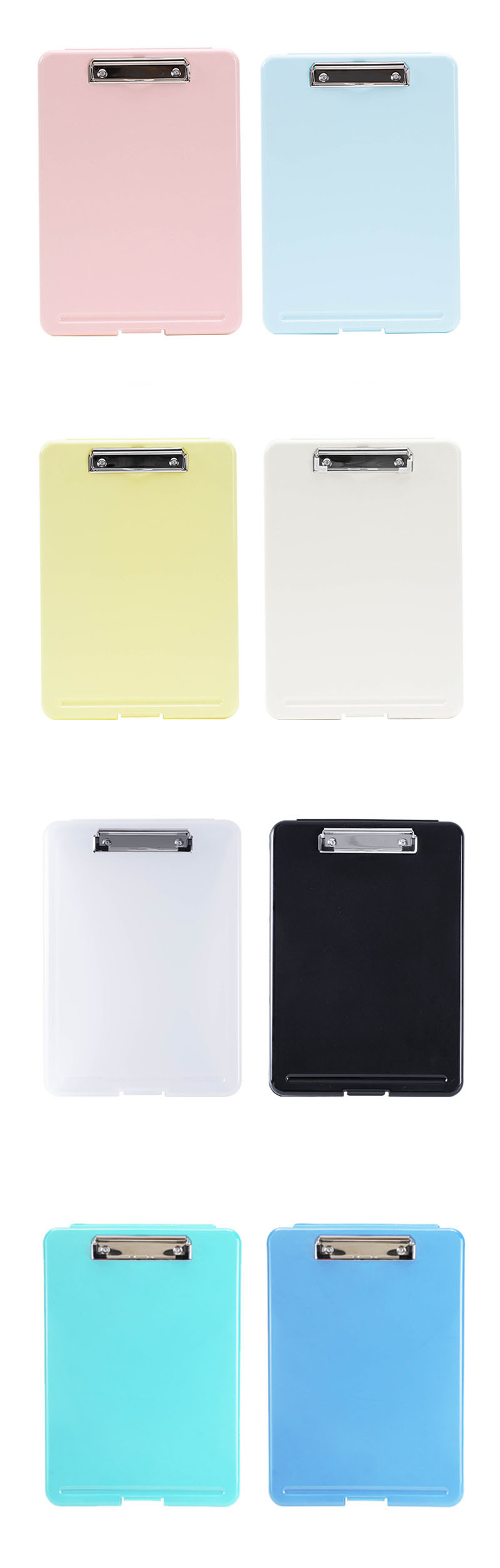 Eco-friendly A4 Plastic Foldable Clipboard Storage Nursing Clipboard Document Case