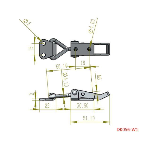 OEM ODM Vehicles Heavy Duty Adjustable Toggle Latches Erosion Proof
