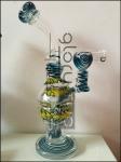 Perc Glass Smoking Pipe 7mm With Rasta Rod 18Inches