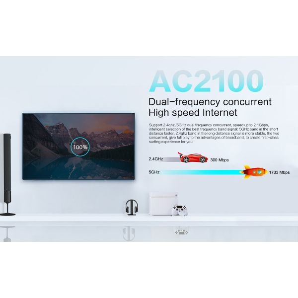 5ghz XPON ONU CATV Dual Band 4GE Wifi 2POTS WDM 2.4G / 5G ZC-521T