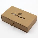 Brown Kraft Rigid Cardboard Small Gift Drawer Slide Paper Boxes Custom Logo