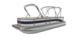 Wholesale 23 FT Gasoline Aluminum Hull Pontoon Boats With Comfortable Lounge Seating from china suppliers
