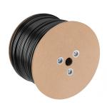 Outdoor FTP CAT5E Cable PE Jacket Cable 0.45mm Solid Copper With Black 1000FT