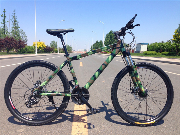 Tianjin factory high grade camouflage 26" aluminium alloy MTB OEM with magnesium alloy one wheel