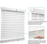 Commercial Horizontal Cordless Venetian Blind Faux Wood Pvc Blinds