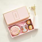 Handmade Rectangular Pink Cardboard Party Favor Boxes Giftbox Wedding OEM