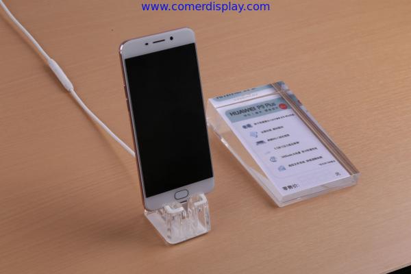 COMER Charging holders for mobile phone display systems with alarm