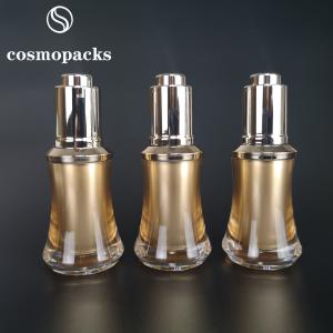Wholesale Modern Gold Luxury 15ml Perfume Acrylic Essential Oil Bottle With Dropper Oil from china suppliers