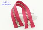 Jeans / Shoes Open End Two Way Metal Zip 8# Shiny Golden Teeth Light Purple Tape