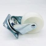 65mm White PP Wheel Light Duty Swivel Plate Caster Wheel