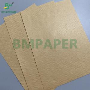 Wholesale 80gsm Brown Striped Kraft Paper Gift Wrapper One Side Gloss Excellent Strength from china suppliers