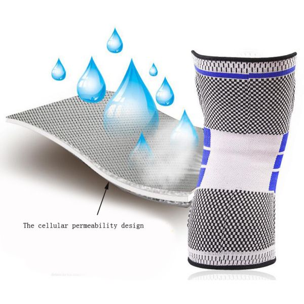 Sport Silicone Nylon Knee Sleeve Anti-Slip Compression Brace for Athletic Performance