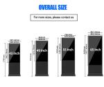 43Inch Floor Standing LCD Advertising Display Vertical Digital Signage Totem