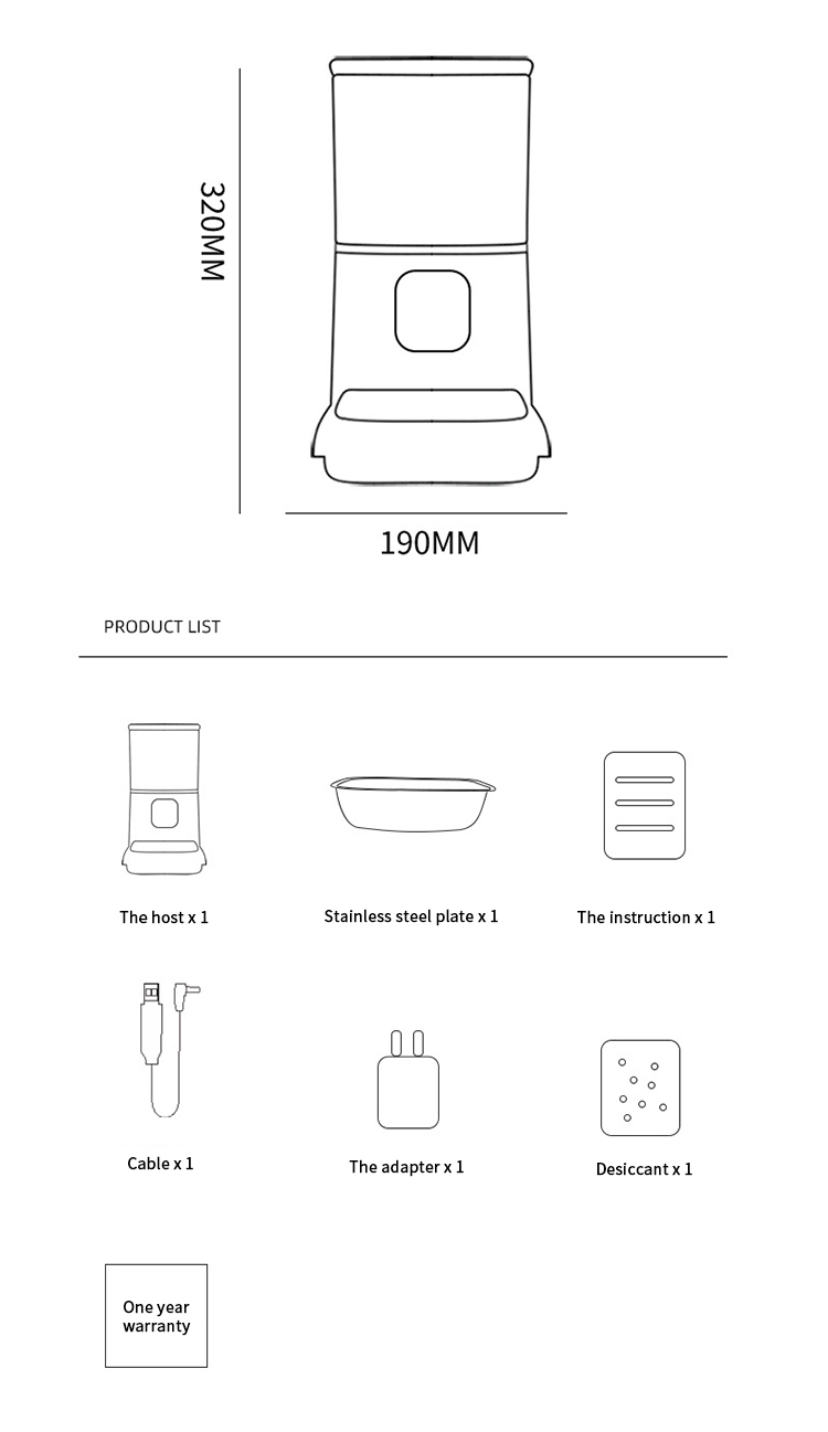 6L Pet Smart Automatic Cat Feeder And Water 240V Smart Dog Food Dispenser