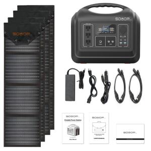 Wholesale EU 1800W Outdoor Solar Portable Power Station For Camping With Panel from china suppliers