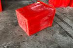 Solid Durable Paper Recycling Bin , Plastic Kitchen Waste Bins In Red Color