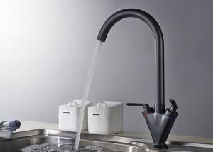 China ROVATE Watermark Sanitary Ware Brass Kitchen Basin Mixer Black Water Filter on sale