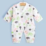 Absorbent Muslin Baby Pajamas Separate Leg Romper Reusable Machine Washable