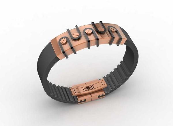 Top Quality Europe Fashion Stainless Steel Genuine Leather Silicone Bangle