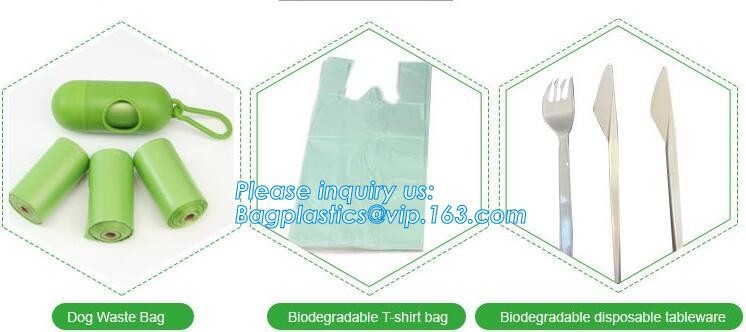 ok compost home certified 100% biodegradable nappy sacks with handle, Strong and durable Baby nappy sacks Made in China