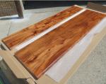 Natural acacia hardwood stair
