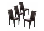 Solid Woood OEM Quilting Leather Upholstered Dining Chair