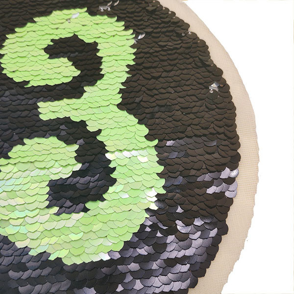 23 Number Reverse Sequin Patch Washable Round Shape Any Color Available