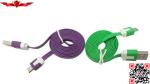 Hot Selling 100% Qualify Colorful 1.0 Meter Micro-USB Flat Data Charger Cable