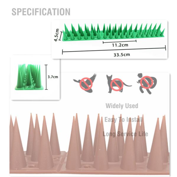Foldable Cuttable 45mm X 335mm Anti Roosting Spikes Flying Bird Control Pest Control