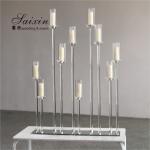 ZT-323H wholesale 1m long base crystal candelabra wedding centerpiece