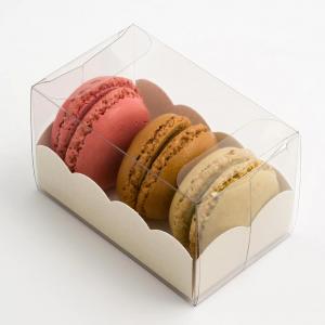 China PET Multi Specification Chocolate Biscuit Macaron Cake Gift Box Ivory Board on sale