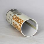 Fashinal Orange Cardboard Paper Composite Cans with Clear Window and Metal
